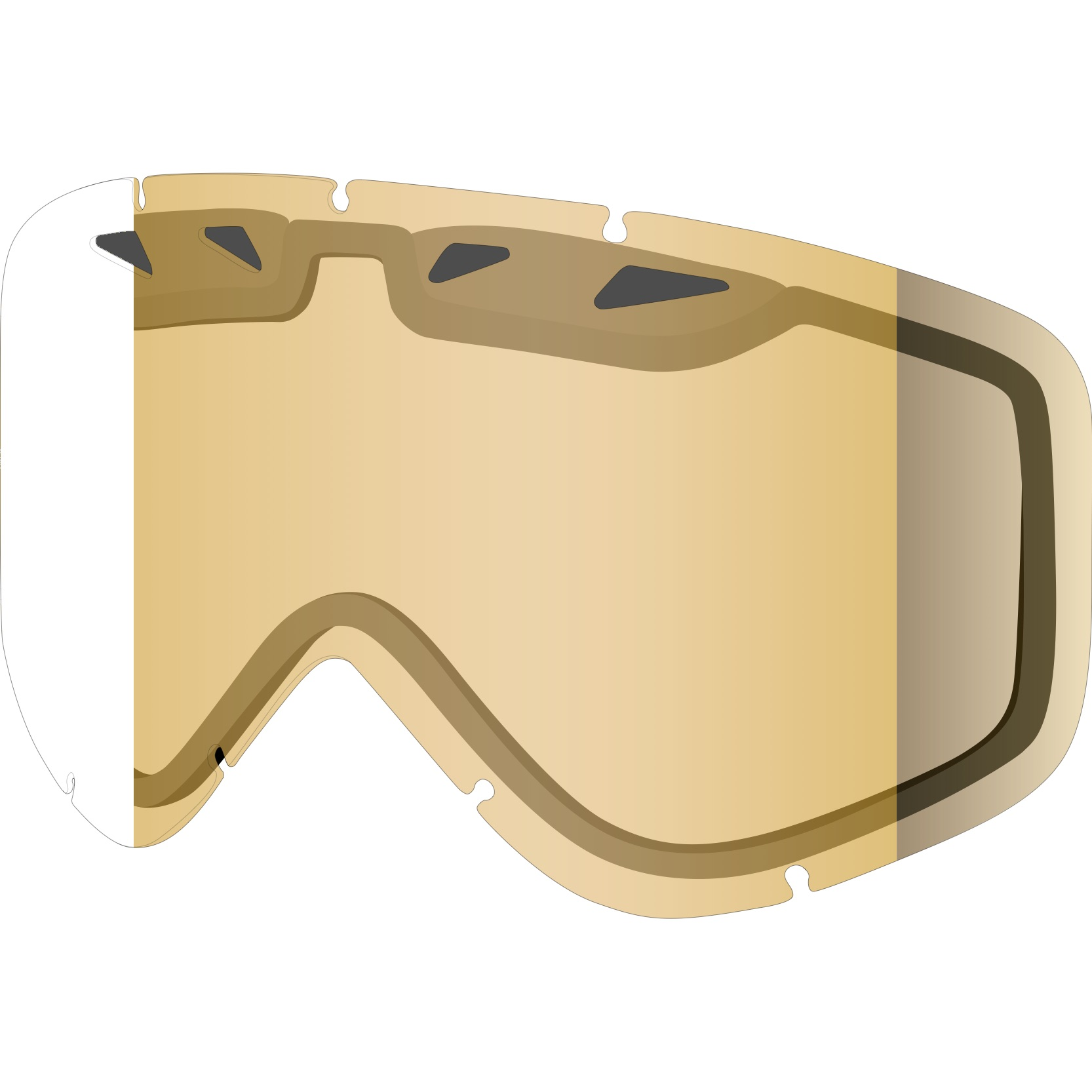Ekstra linse til Shred skibriller - skibrille linse 
 CARAMEL LINSE - TASTIC