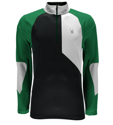 CHARGER THERMASTRETCH T-NECK - SORT/GRØN Spyder skitrøje til herrer