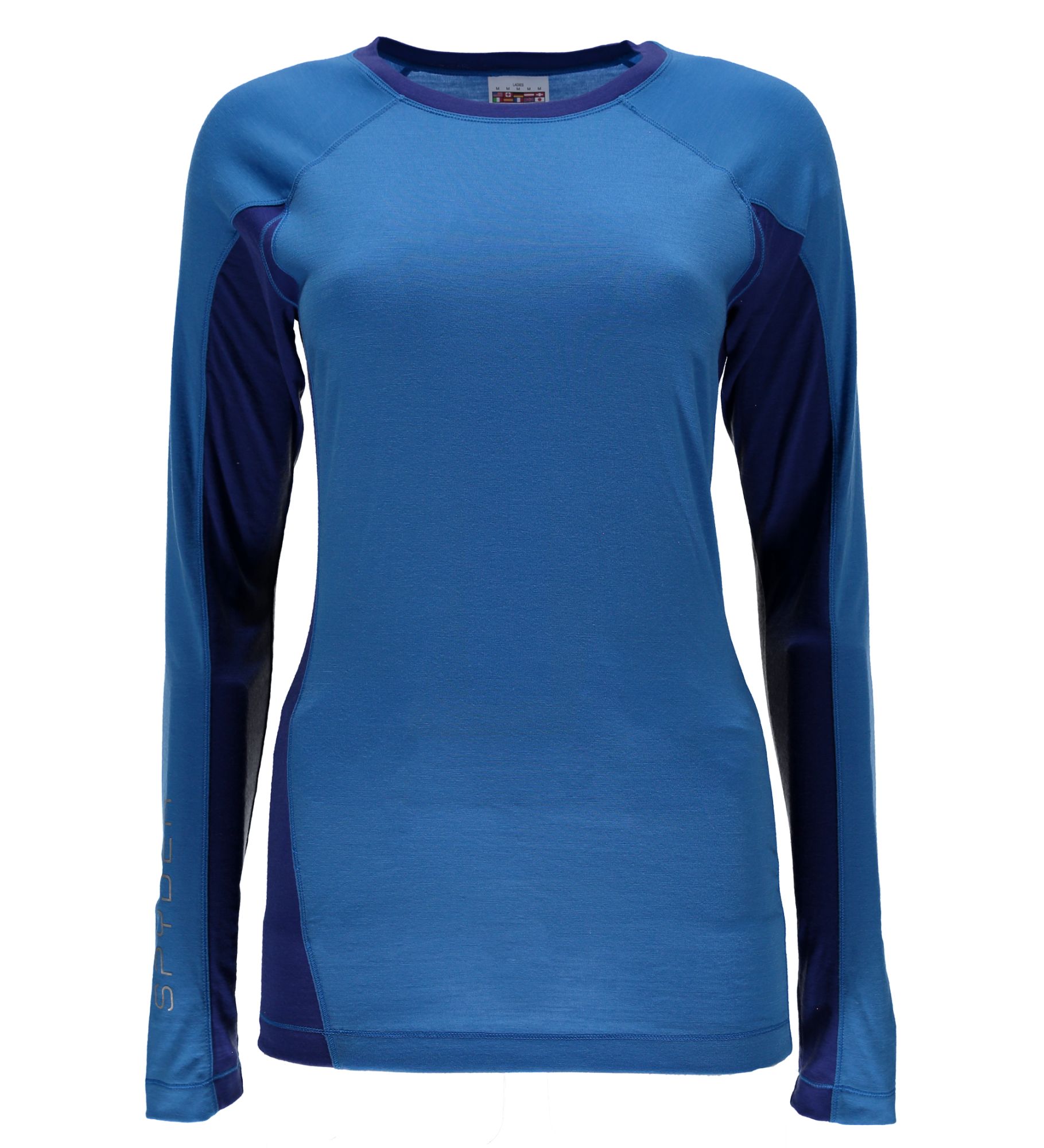 Merino uld skiundertrøje til damer fra Spdyer W HURON CREW BASELAYER TOP - BLÅ