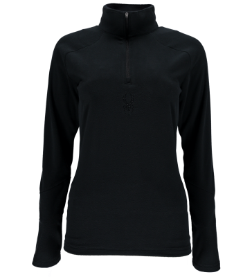 SHIMMER T-NECK - SORT Spyder dame skitrøje