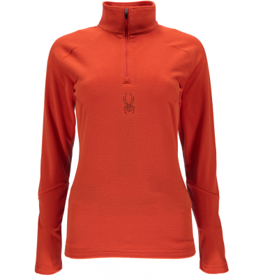 SHIMMER T-NECK - ORANGE dame skitrøje fra Spyder