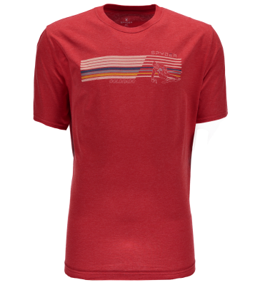 Spyder LIMITLESS TEE - RØD T-shirt herrer