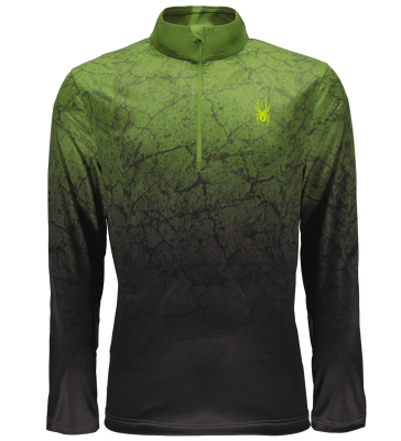 LIMITLESS DRY WEB T-NECK - Spyder skitrøje herrer GRØN/CRACK