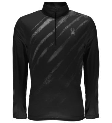 LIMITLESS DRY WEB T-NECK - SORT/STRIB Spyder skitrøje til herrer