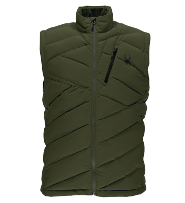 SYRROUND DOWN VEST - ARMY - Dunvest i grøn til herrer fra Spyder