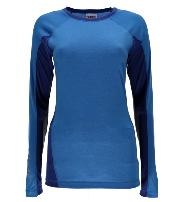 Merino uld skiundertrøje til damer fra Spdyer W HURON CREW BASELAYER TOP - BLÅ