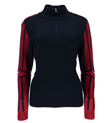 W RAD PAD SWEATER - BLÅ Spyder dame skitrøje