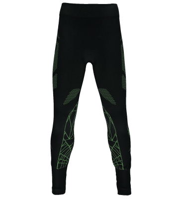 Spyder drenge skiundertøj skiunderbukser til drenge - BOYS RACER BASELAYER BUKSER - SORT/GRØN